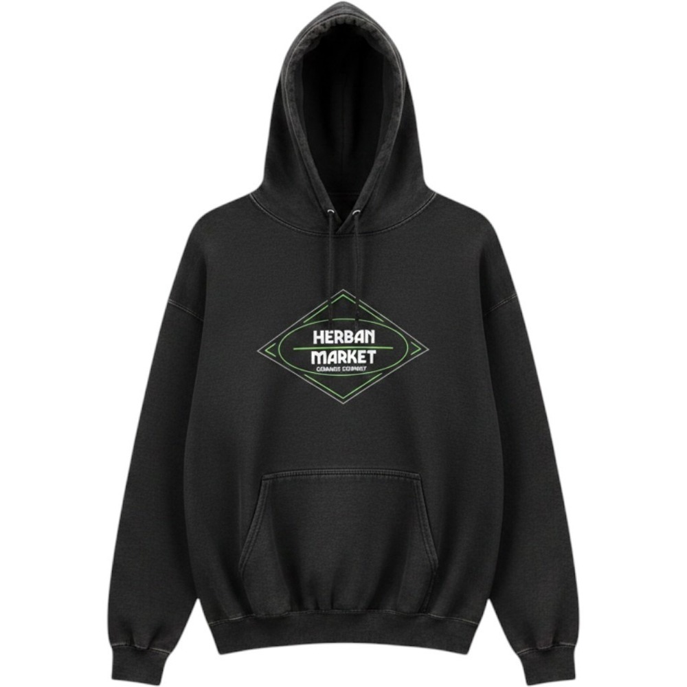 Men's‎ Black "Herban Market Cannabis Company" Hoodie